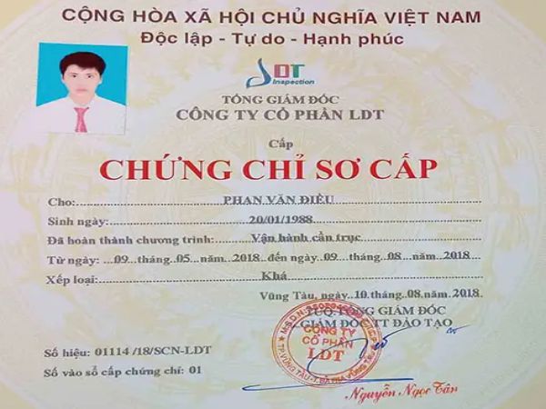Nhận làm chứng chỉ cầu trục lấy ngay tại Làm Bằng 247