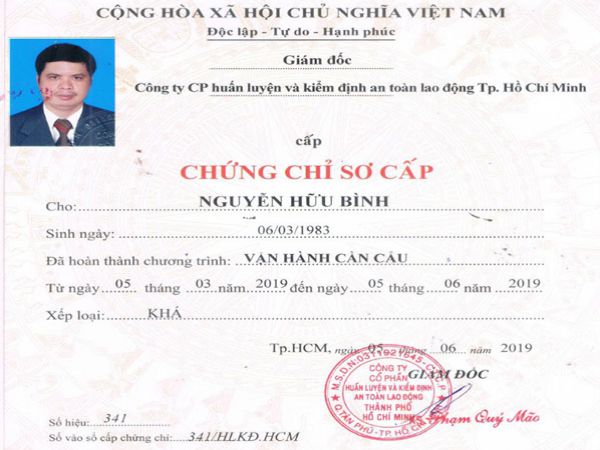 Làm chứng chỉ cầu trục tại Làm Bằng 247 giá ra sao?