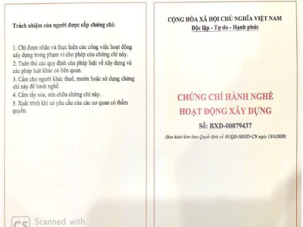 Dịch vụ làm chứng chỉ giám sát xây dựng gồm bao nhiêu loại