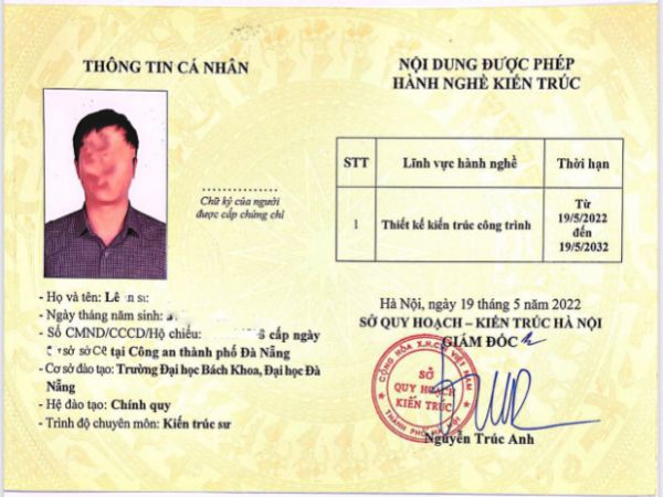 Định nghĩa về làm chứng chỉ hành nghề kiến trúc sư