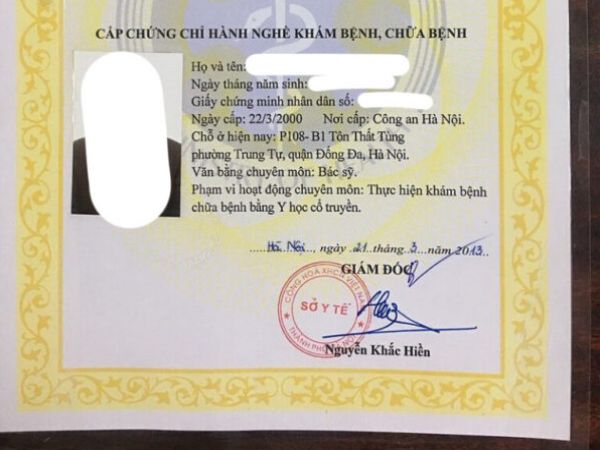 Làm chứng chỉ hành nghề y phôi gốc lấy ngay uy tín tại Làm Bằng 247