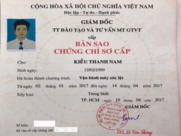 Làm chứng chỉ máy xúc được hiểu như thế nào?