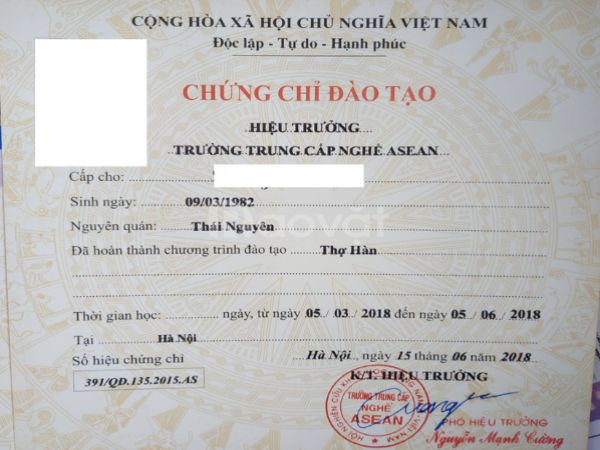Làm chứng chỉ nghề hàn lấy ngay không mất nhiều thời gian tại Làm Bằng 247