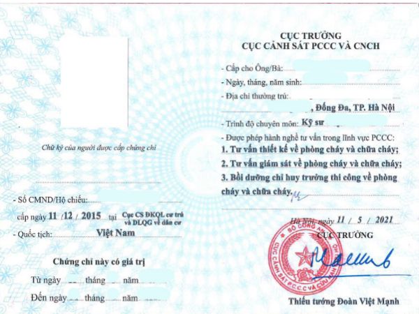 Dịch vụ làm chứng chỉ Phòng Cháy CC tại Làm Bằng 247 xin cam kết chất lượng