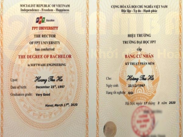 Bảng giá dịch vụ làm bằng đại học FPT giả tại Làm Bằng 247