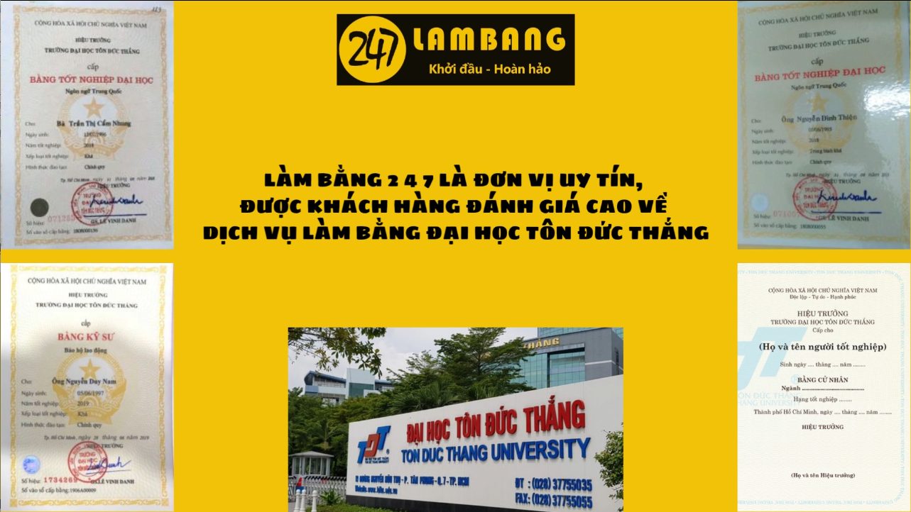 Làm Bằng Đại Học Tôn Đức Thắng Có Hồ Sơ Gốc Tại Trường