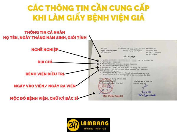Làm Giấy Bệnh Viện Giả Có Đầy Đủ Hồ Sơ Bệnh Án