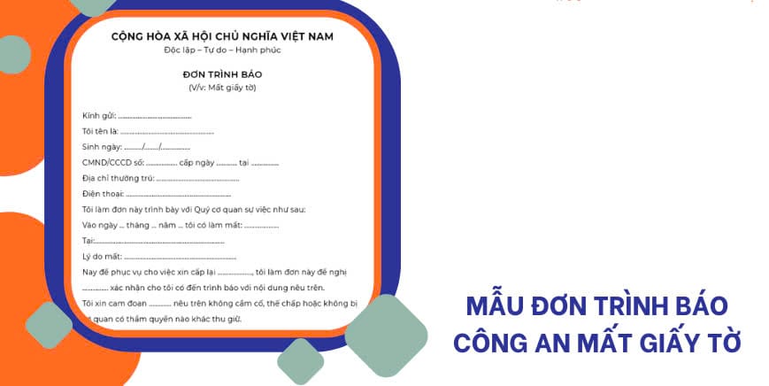 Cách Viết Đơn Cớ Mất Giấy Tờ